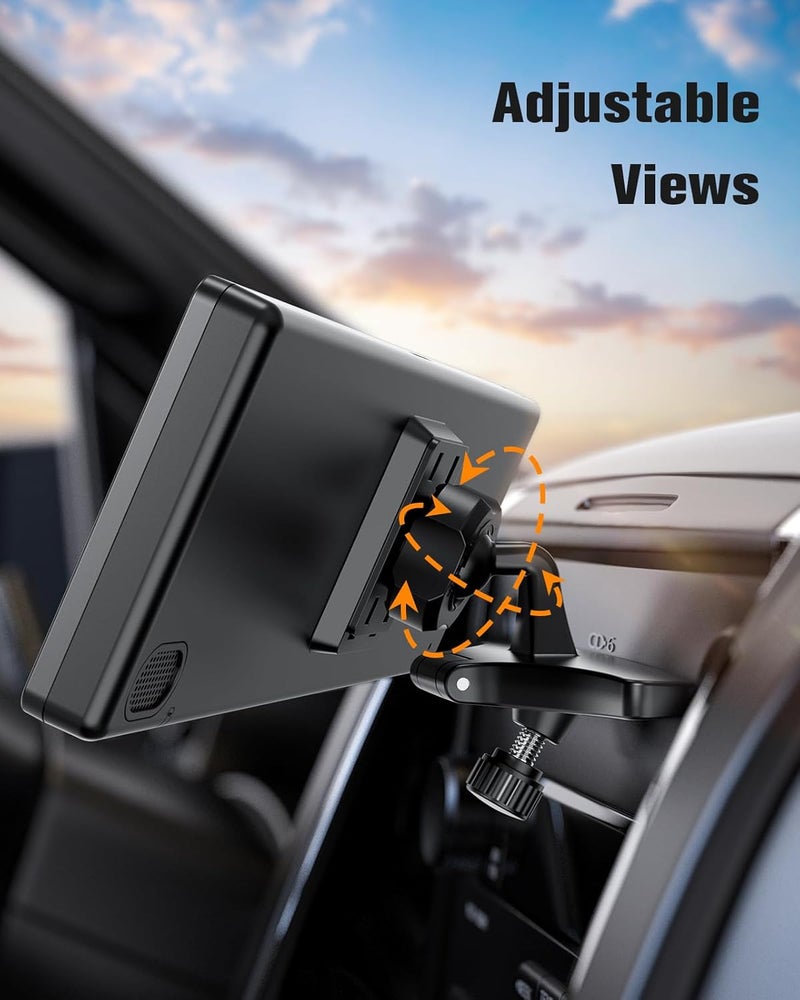 iGoevo CD Slot Mount for CarPlay Screen 360° Rotation Tool-Free Installation Sturdy and Secure Compatible with in-Car Monitors CD Slot CarPlay Mount - Image 3